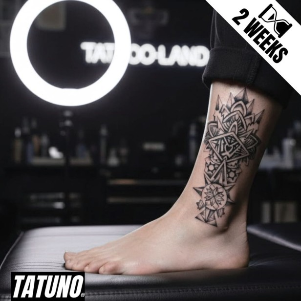 Tatuaż jagua półtrwały harmonia geometrii