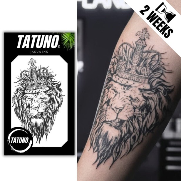 Tatuaż jagua półtrwały król lew