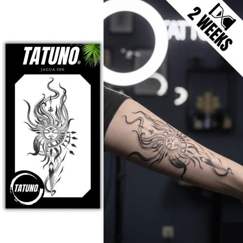 Tatuaż jagua półtrwały kosmiczne słońce