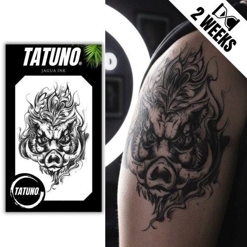 Tatuaż jagua półtrwały wściekły dzik