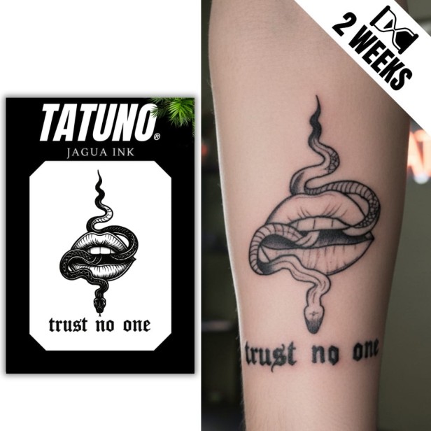 Tatuaż jagua półtrwały trust no one