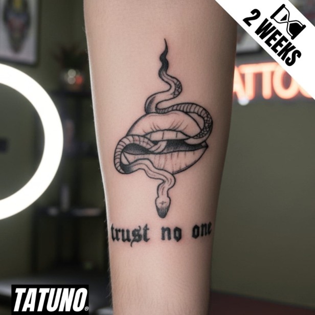 Tatuaż jagua półtrwały trust no one