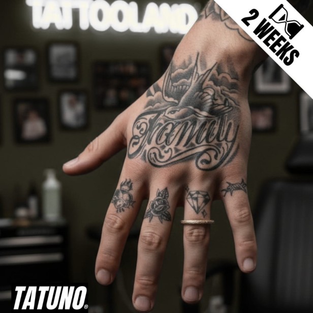 Tatuaż jagua półtrwały family na dłonie