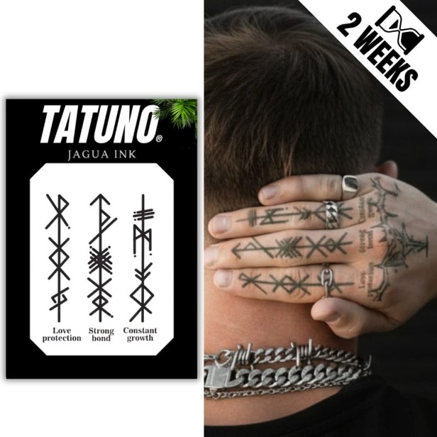 Tatuaż jagua półtrwały runy
