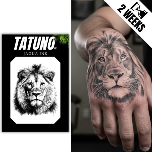 Tatuaż jagua półtrwały lew