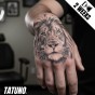 Tatuaż jagua półtrwały lew