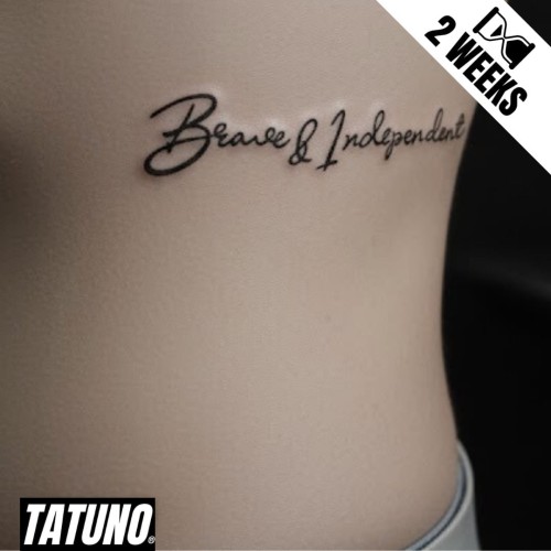 Tatuaż jagua półtrwały brave & independent, odwaga i niezależność