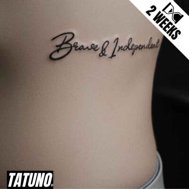 Tatuaż jagua półtrwały brave & independent, odwaga i niezależność