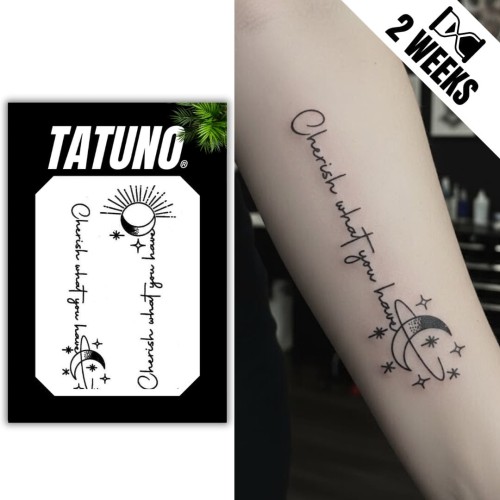 Tatuaż jagua półtrwały cherish what you have, doceniaj to, co masz