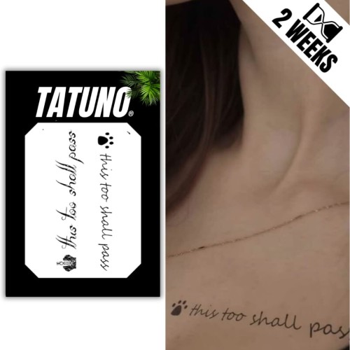 Tatuaż jagua półtrwały this too shall pass