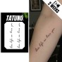 Tatuaż jagua półtrwały live life as love you