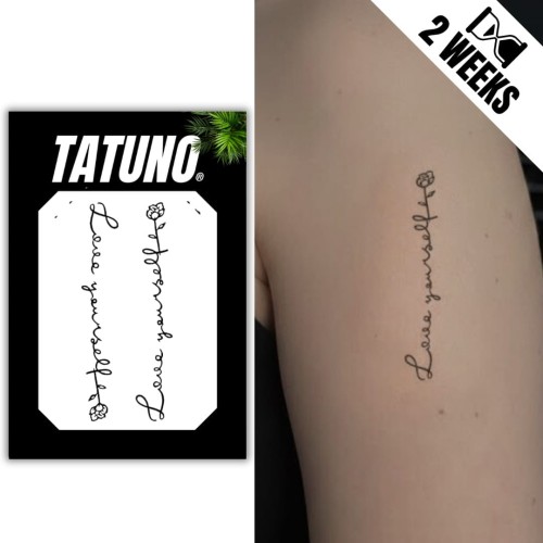 Tatuaż jagua półtrwały kochaj siebie