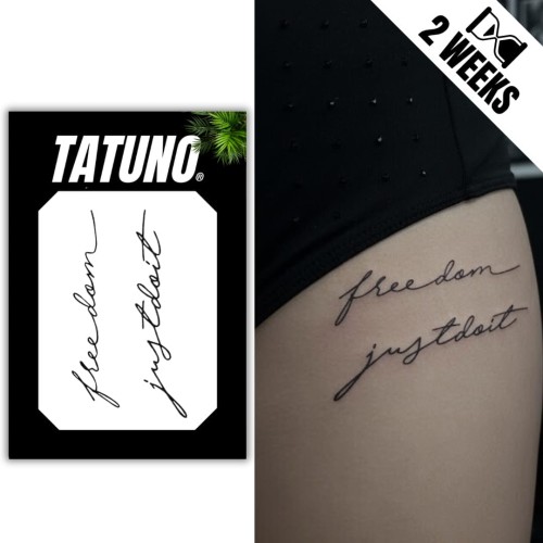 Tatuaż jagua półtrwały freedom just do it