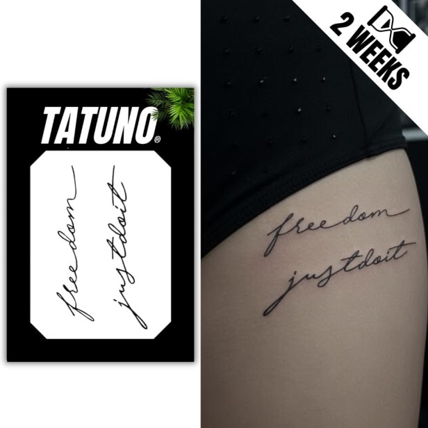 Tatuaż jagua półtrwały freedom just do it