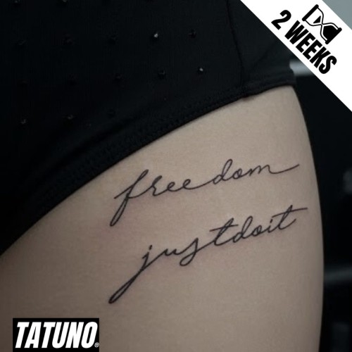 Tatuaż jagua półtrwały freedom just do it