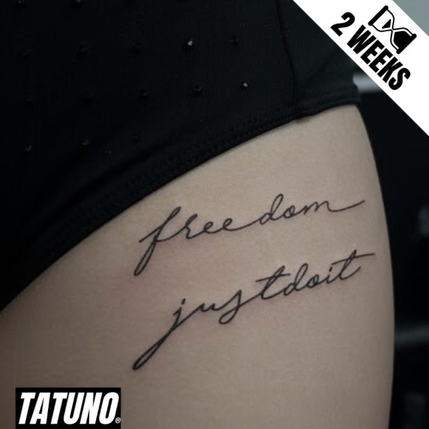 Tatuaż jagua półtrwały freedom just do it