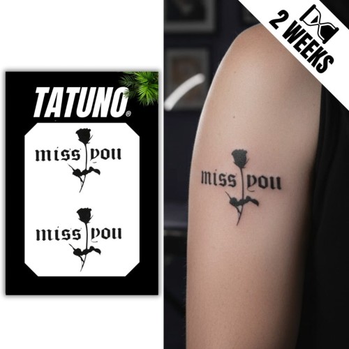 Tatuaż jagua półtrwały miss you róże