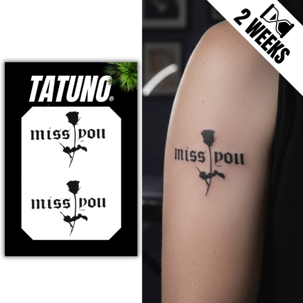 Tatuaż jagua półtrwały miss you róże