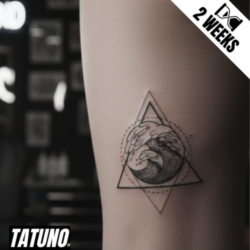 Tatuaż jagua półtrwały geometryczny fala