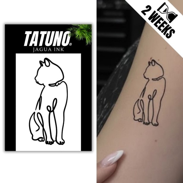 Tatuaż jagua półtrwały kot