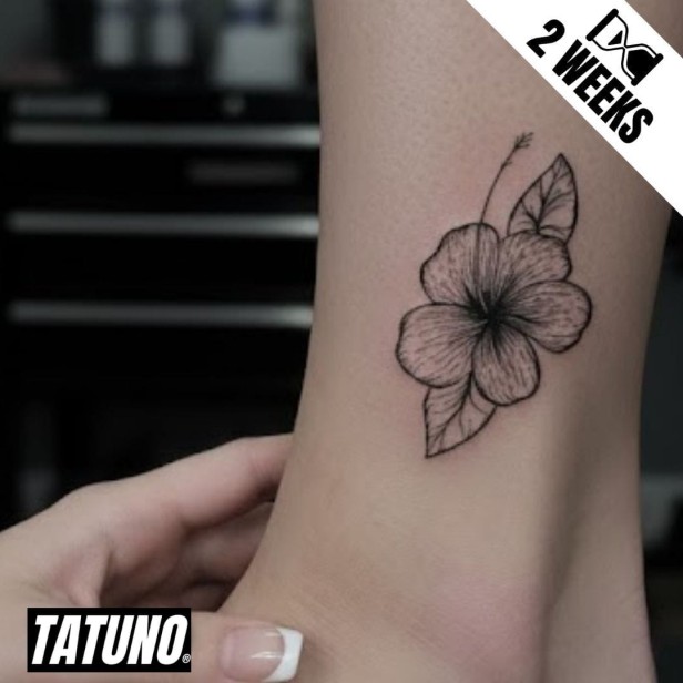 Tatuaż jagua półtrwały hibiskus