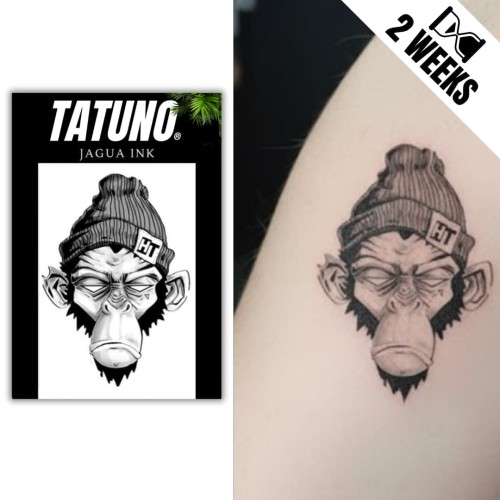 Tatuaż jagua półtrwały wyluzowana małpa