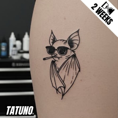 Tatuaż jagua półtrwały nietoperz incognito