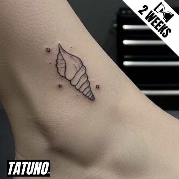 Tatuaż jagua półtrwały palma i zachód słońca