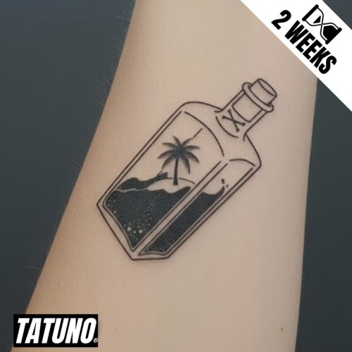 Tatuaż jagua półtrwały wakacje w butelce