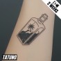 Tatuaż jagua półtrwały wakacje w butelce