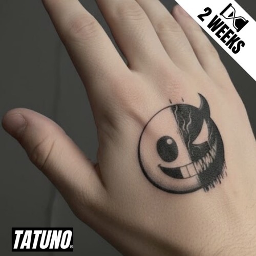 Tatuaż jagua półtrwały uśmiech z piekła rodem