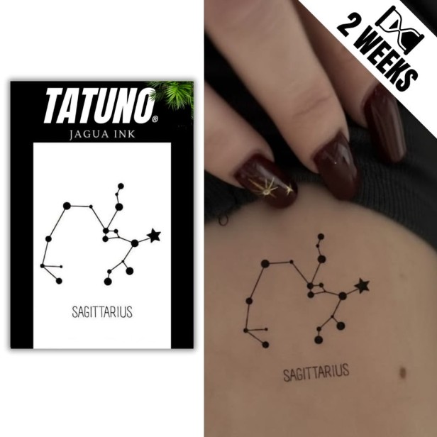 Tatuaż jagua półtrwały znak zodiaku strzelec
