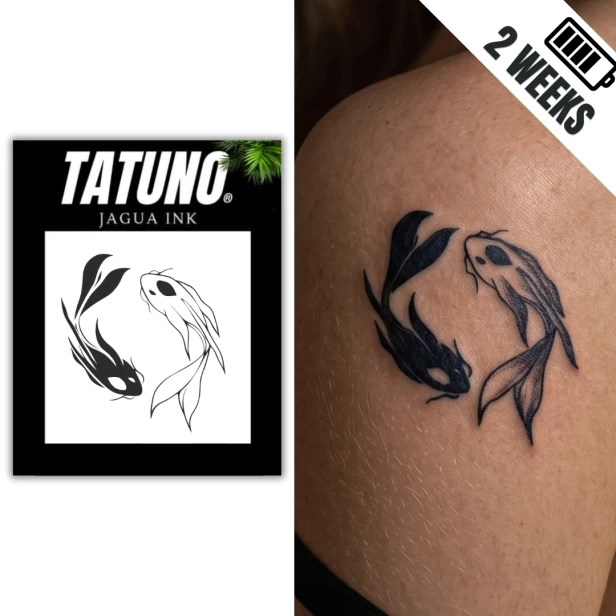 Tatuaż półtrwały rybki yin yang