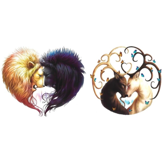 Tatuaże dla dzieci lwy jelenie