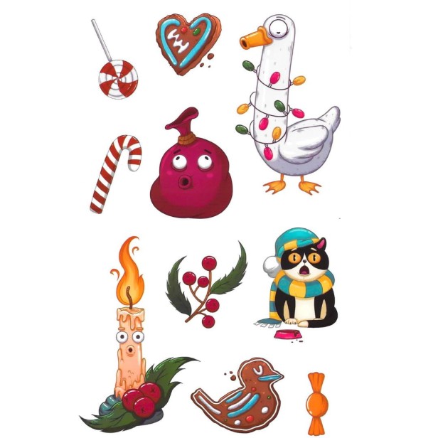 Tatuaż dla dzieci piernik lizaki