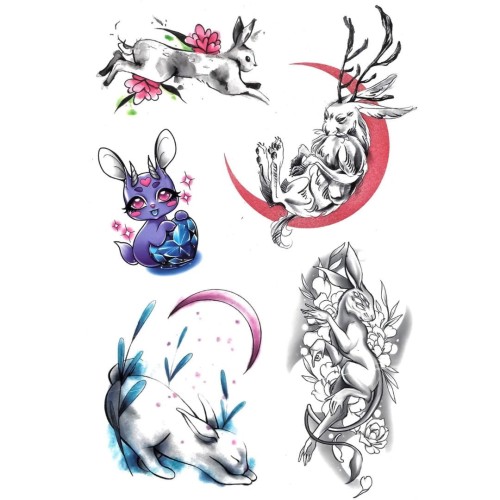 Tatuaże tymczasowe mix zwierzęta