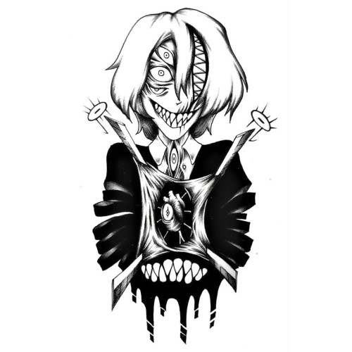 Tatuaż straszna postać