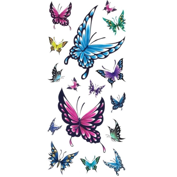 Tatuaże dla dzieci kolorowe motyle