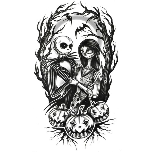 Tatuaż na halloween szkieleton