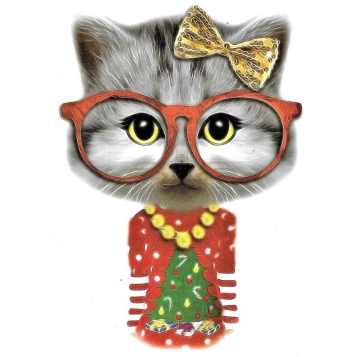 Tatuaż tymczasowy kotek