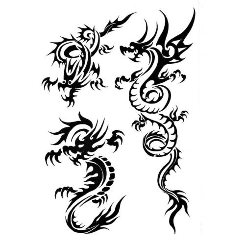 Tatuaż zmywalny smoki