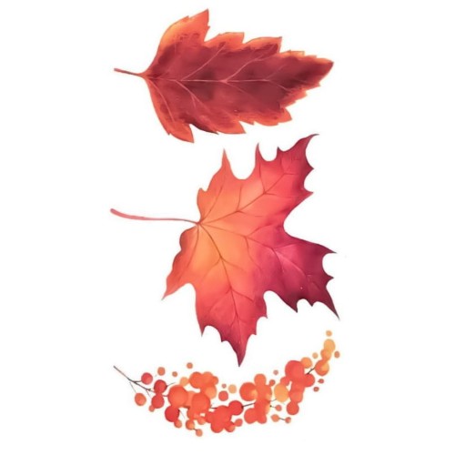 Tatuaż tymczasowy liście jesień