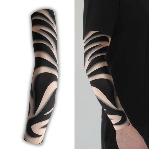 Rękaw materiałowy czarne plemienne wzory zebra