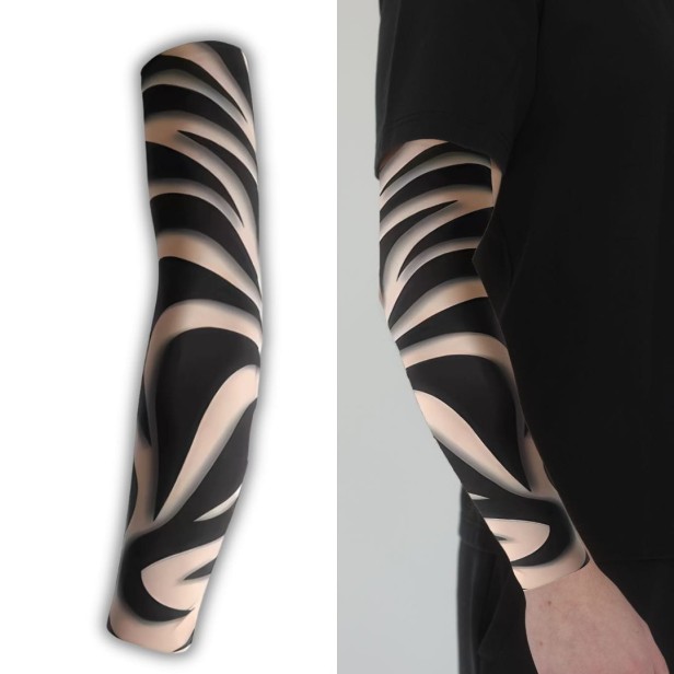 Rękaw materiałowy czarne plemienne wzory zebra