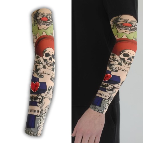 Rękaw materiałowy klaun i czaszki