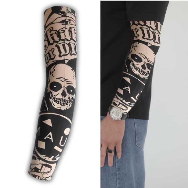 Rękaw materiałowy czaszka w stylu graffiti